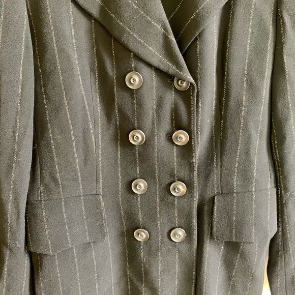 ESCADA ELEMENTS long wool pinstripe blazer - Picture 3 of 16